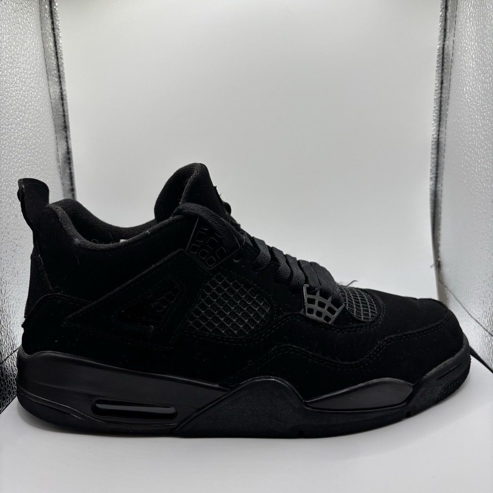 Jordan 4 "Black Cat"Retro Men's  8.5 Black Basketball Shoes Mid-Top